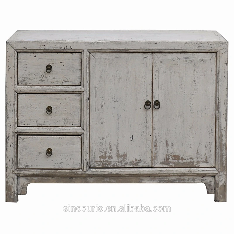 2018 Chinese Beijing Antique Shabby Chic White Furniture