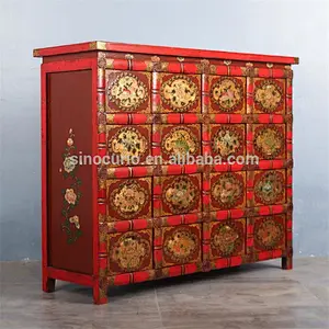 Chinese hand painted furniture antique furniture new tibetan furniture cabinet living room