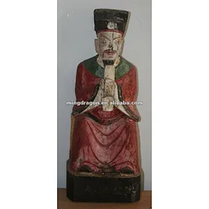 Rare small Antique Chinese Wood Carving Buddha