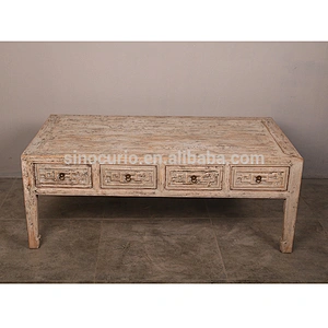 Antique furniture rustic carved coffee table shabby chic coffee table