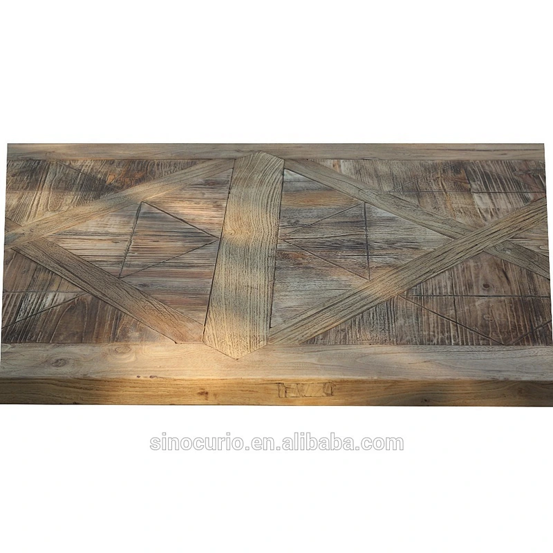 Wholesale Antique Furniture Rustic Country Style Living Room Cart Iron Coffee Table