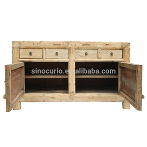 Chinese antique reclaimed wood natural sideboard cabinet furniture
