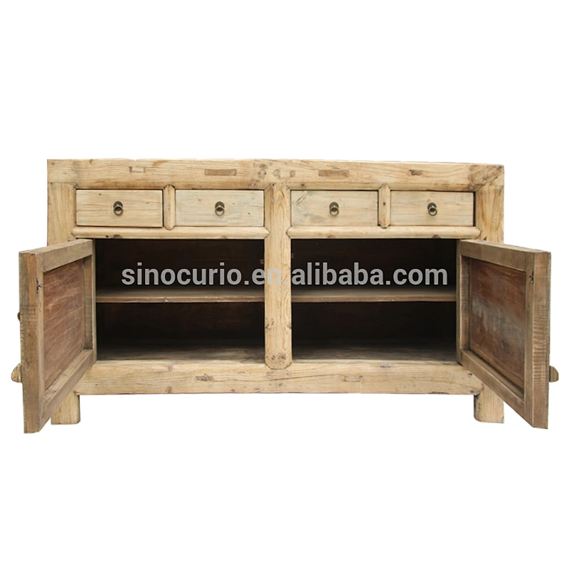 Chinese antique reclaimed wood natural sideboard cabinet furniture
