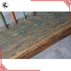 reproduction Chinese antique new design recycle solid wooden bench chair