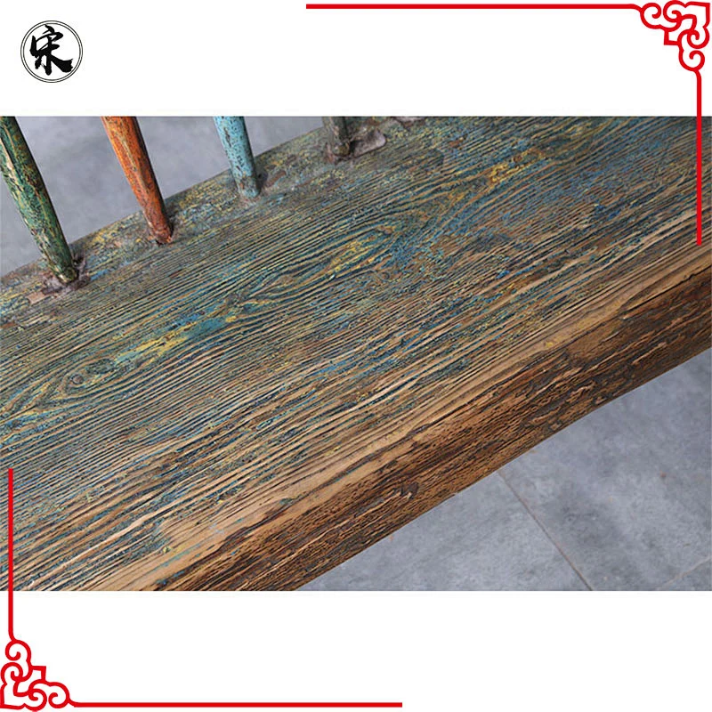 reproduction Chinese antique new design recycle solid wooden bench chair