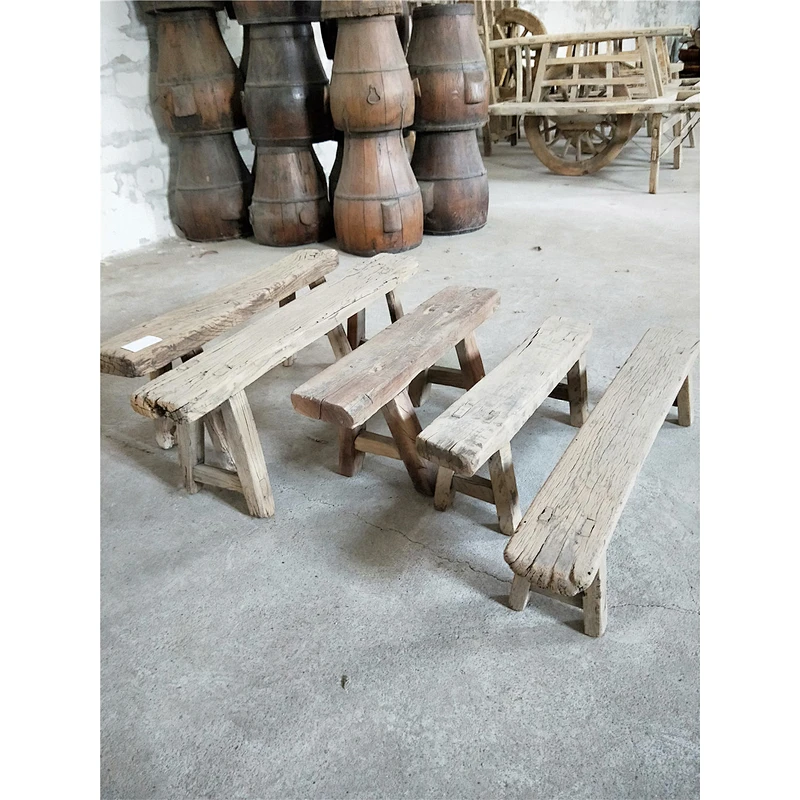 Rustic old natural reclaimed wood bench for wholesale