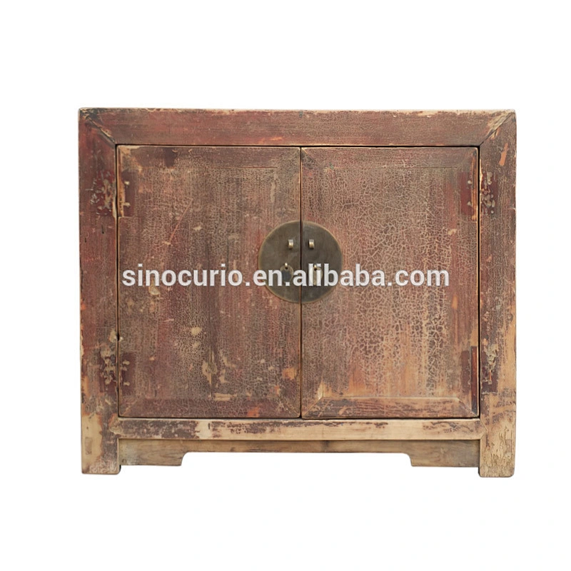 Chinese antique vintage wooden furniture antique ash style corner storage cabinet