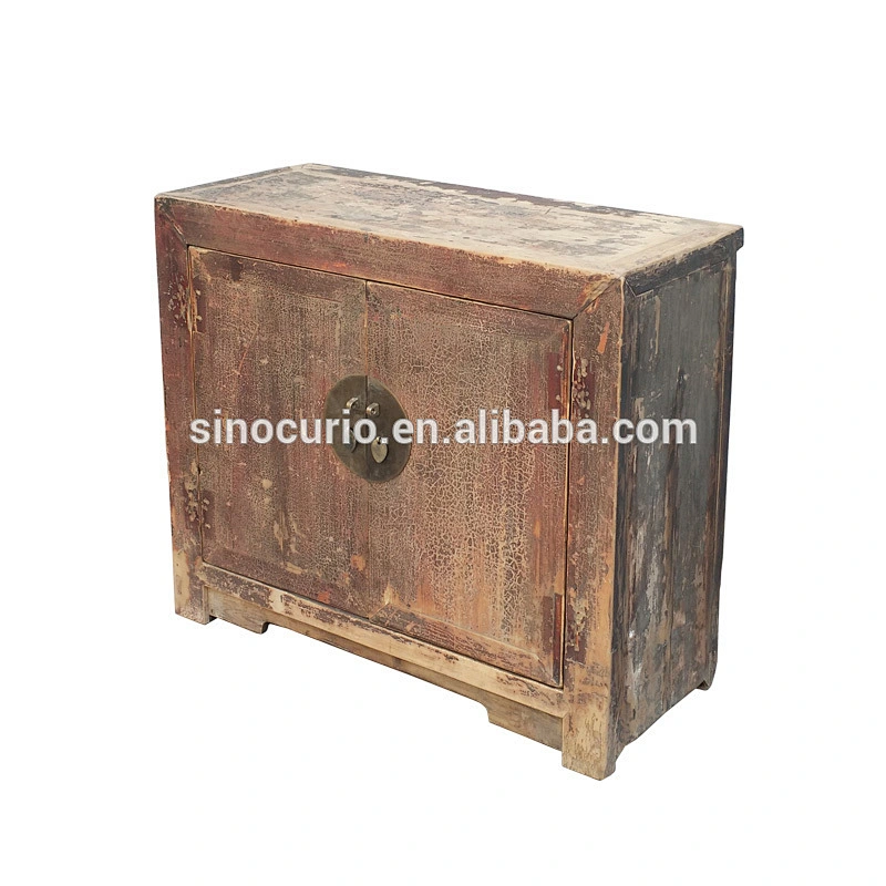 Chinese antique vintage wooden furniture antique ash style corner storage cabinet