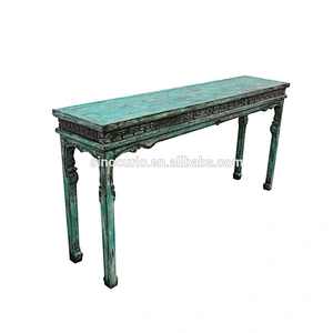 Chinese antique reproduction furniture-lacquer finish vintage console table