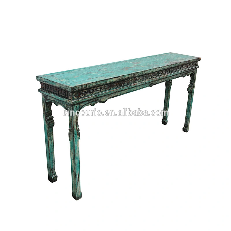 Chinese antique reproduction furniture-lacquer finish vintage console table