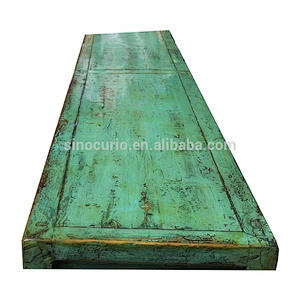 Chinese Antique Recycle Wood Long Painted Sideboard Cabinet Asian Furniture