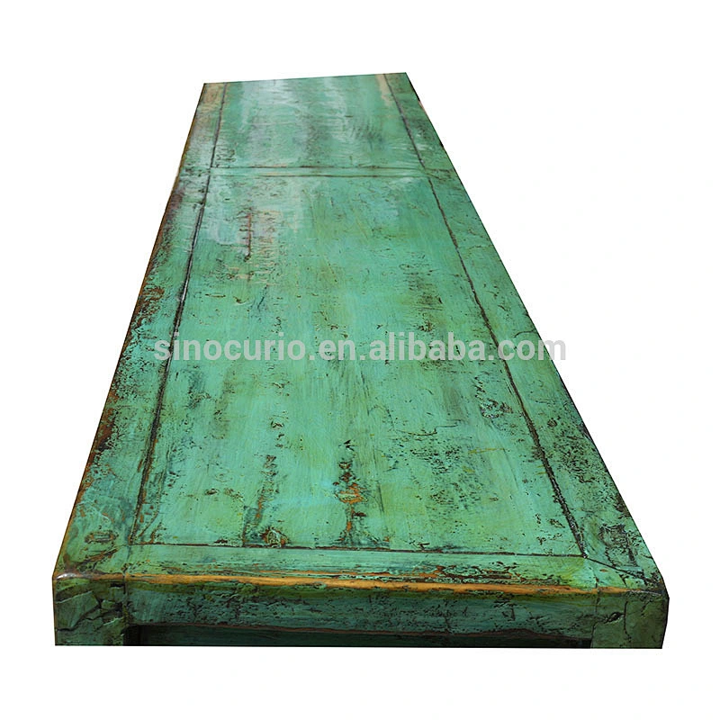 Chinese Antique Recycle Wood Long Painted Sideboard Cabinet Asian Furniture