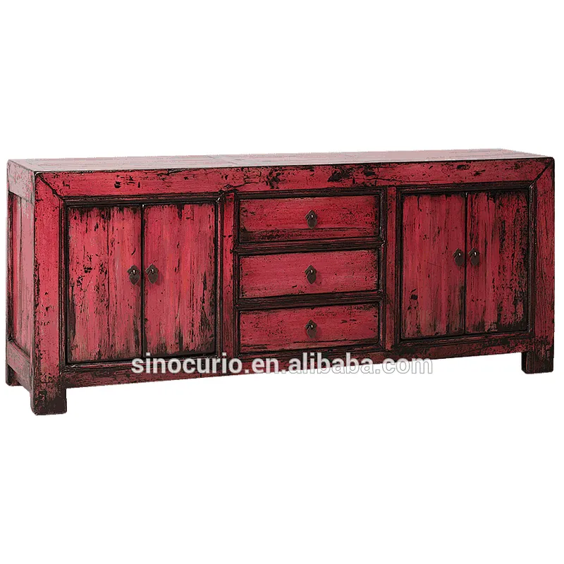 Chinese antique furniture hand made long sideboard cabinet