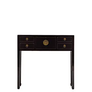 Chinese manufacture antique console table with six drawers