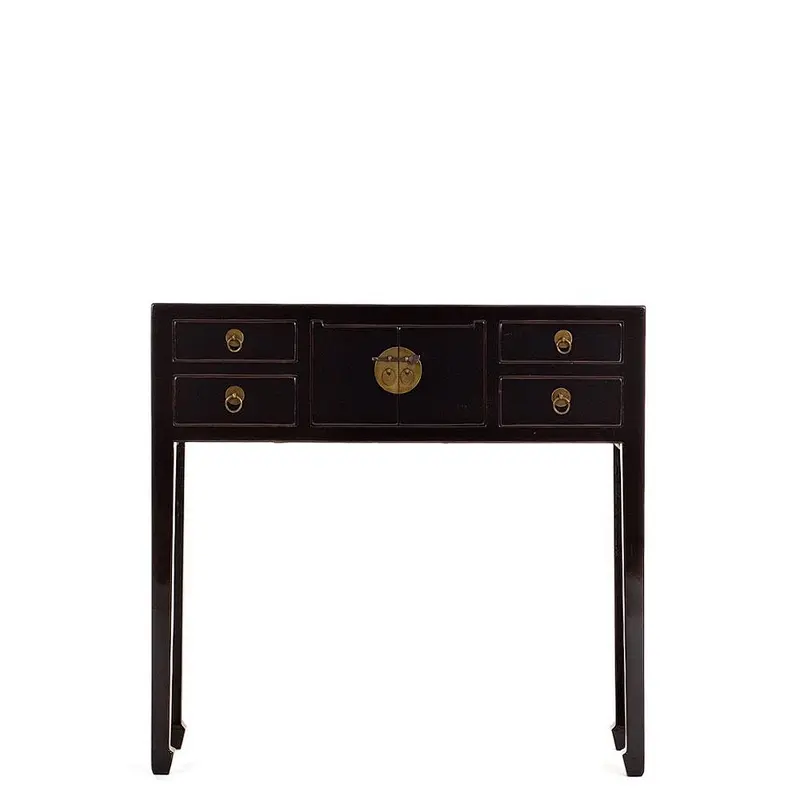 Chinese manufacture antique console table with six drawers