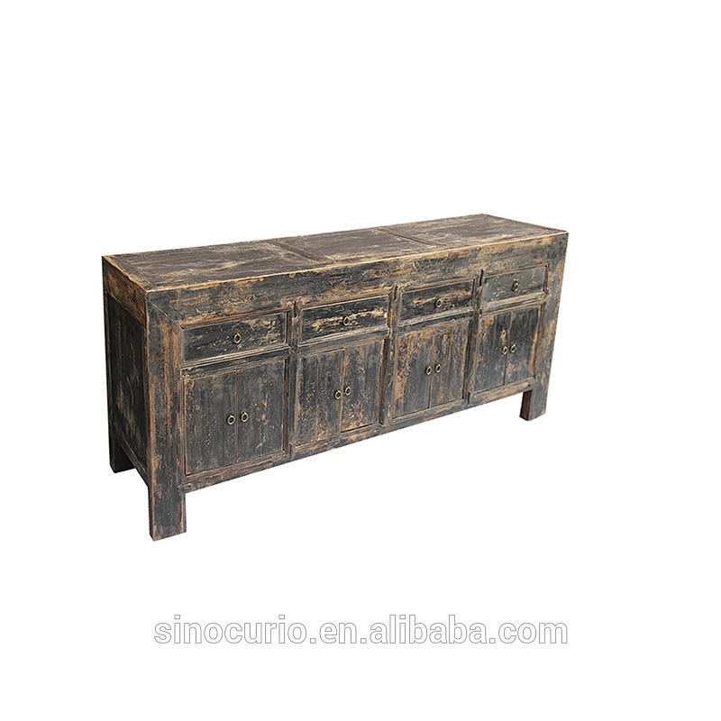 wholesale furniture china antique reproduction black sideboard recycled elm wood furniture beijing