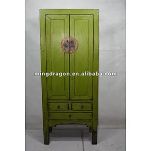 chinese antique two door three drawer wardrobe