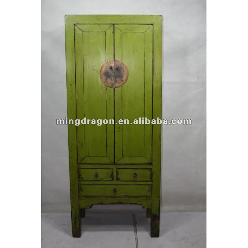 chinese antique two door three drawer wardrobe