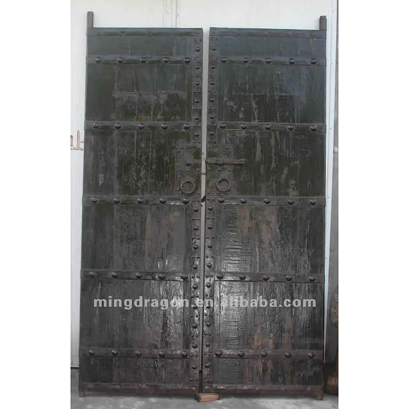 Chinese antique furniture pine wood Shanxi big black door
