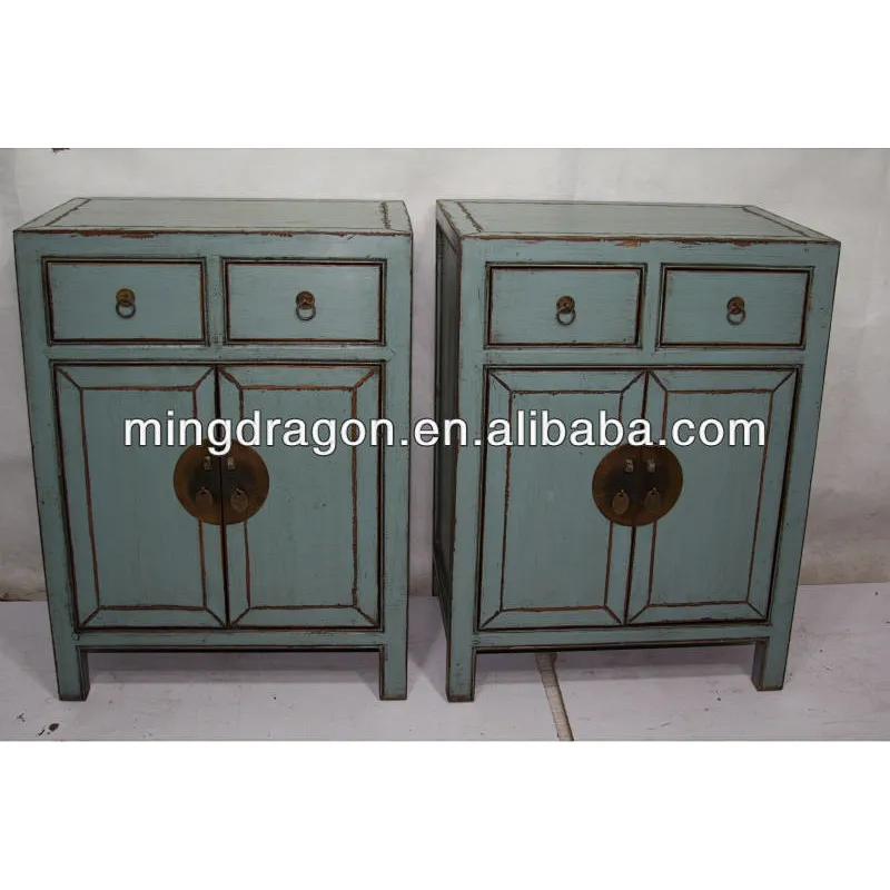 Chinese antique blue beside table