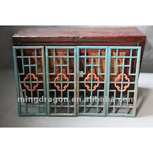 Chinese antique furniture pine wood Shanxi blue screen