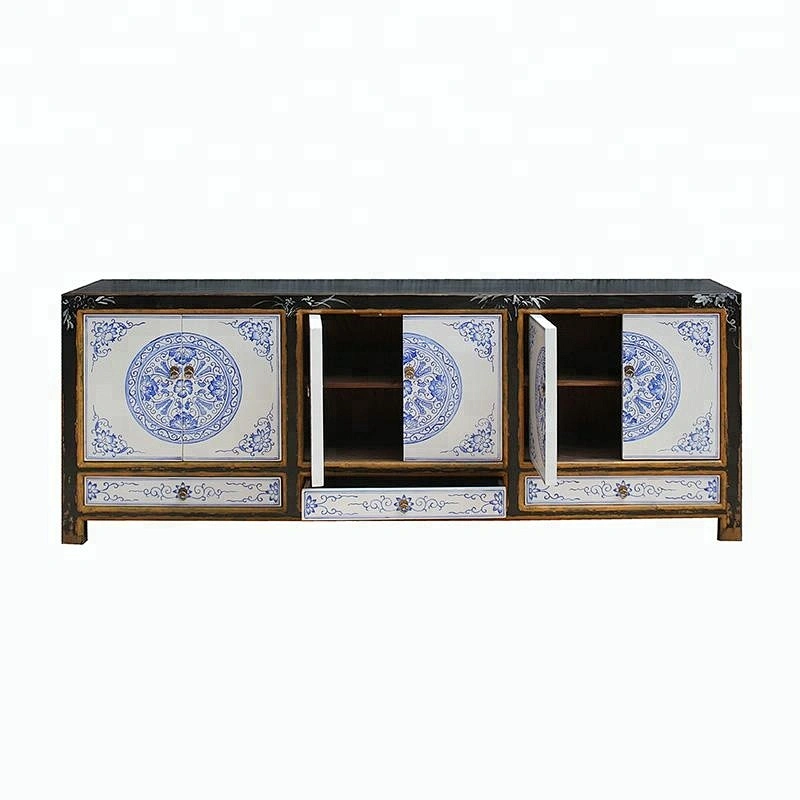 Living room Chinese hand painted buffet sideboard