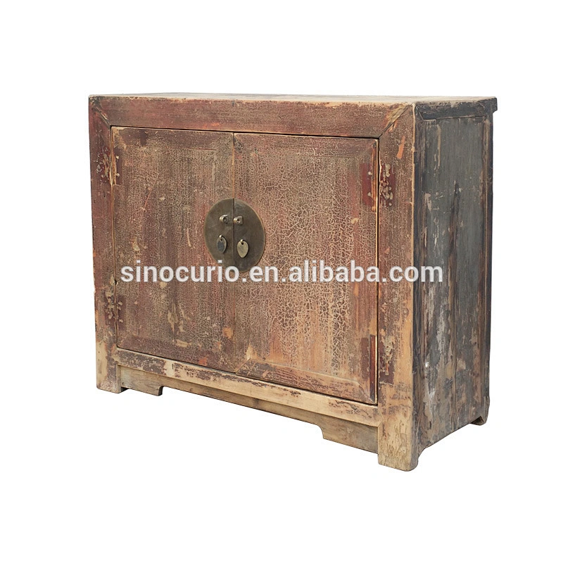 Chinese antique vintage wooden furniture antique ash style corner storage cabinet