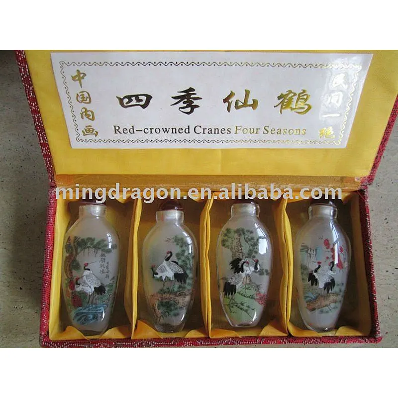 Chinese Old Glass Painting Snuff Bottle