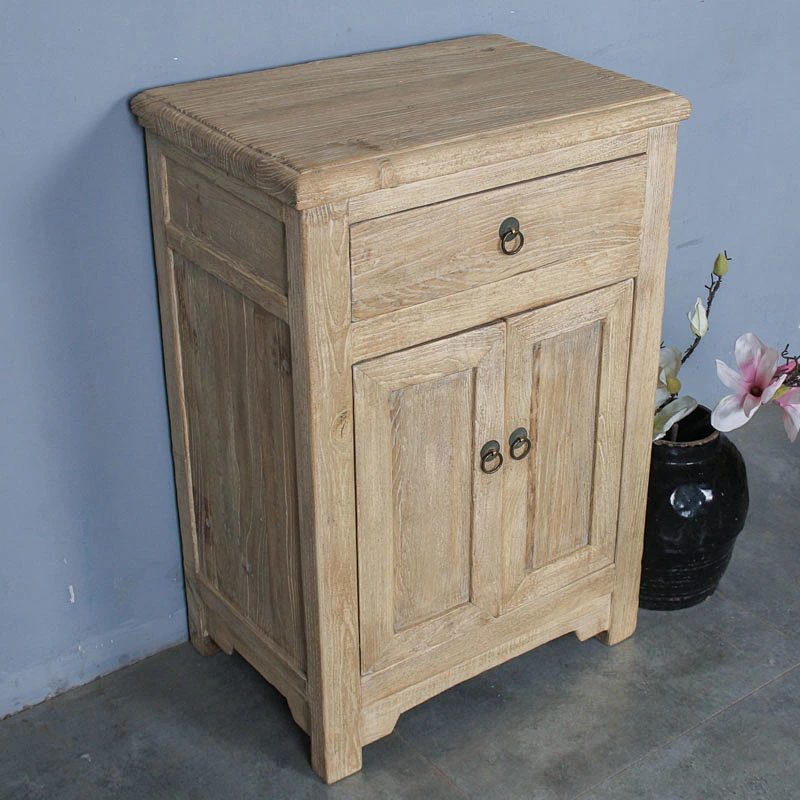 chinese antique restoration elm wood hand crafted cabinet