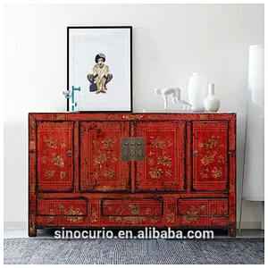 Chinese Antique furniture solid wood sideboard cabinet