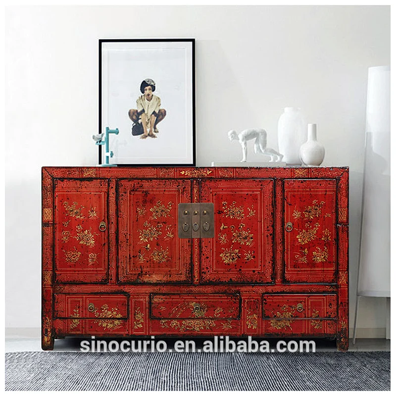 Chinese Antique furniture solid wood sideboard cabinet