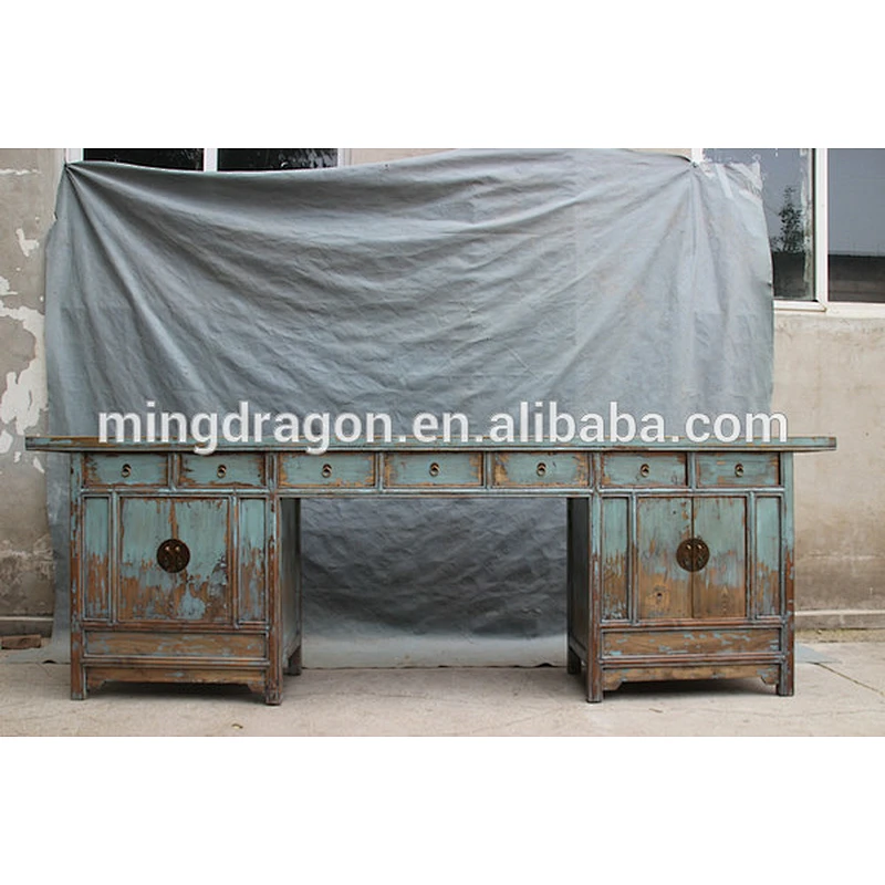 Shabby chic distressed wooden console table
