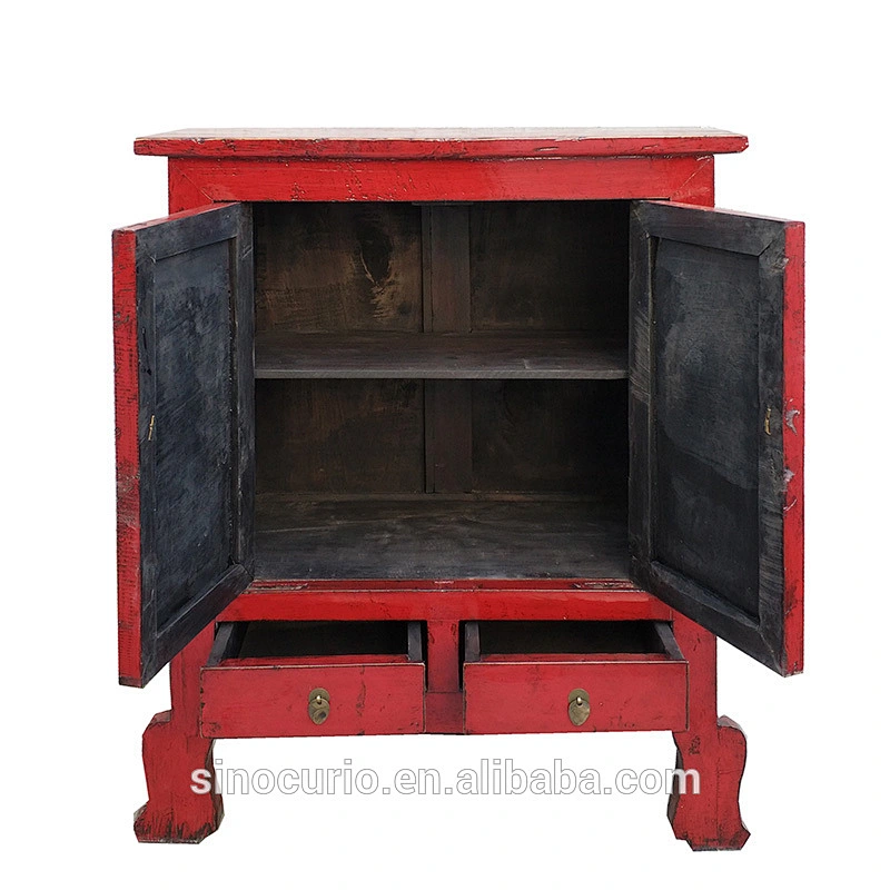 Antique Shanxi side cabinet painted solid wood reproduction furniture china cabinet vintage