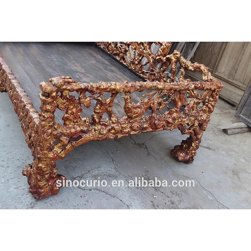 Chinese Antique hand carved classic solid wooden beds