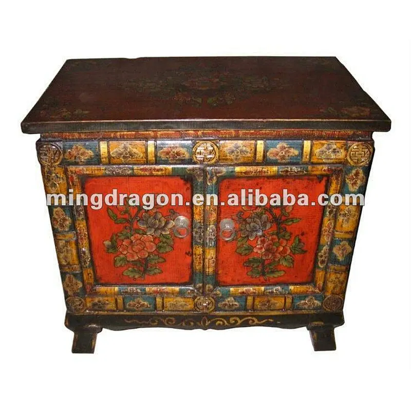 chinese antique tibetan small cabinet