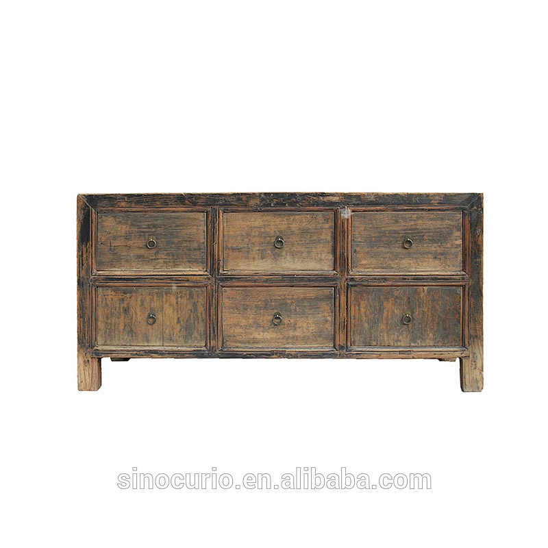 Asian furniture Chinese antique reproduction recycled timber pine wood wholesale sideboard