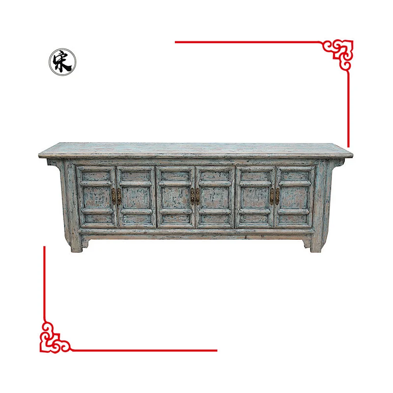 Oriental cheap rustic distressed wooden wholesale furniture Dongbei cabinet