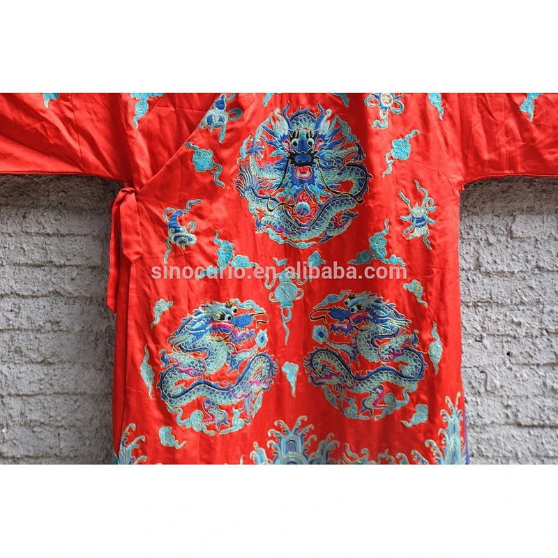 Chinese style home decor antique silk costume kimono robe