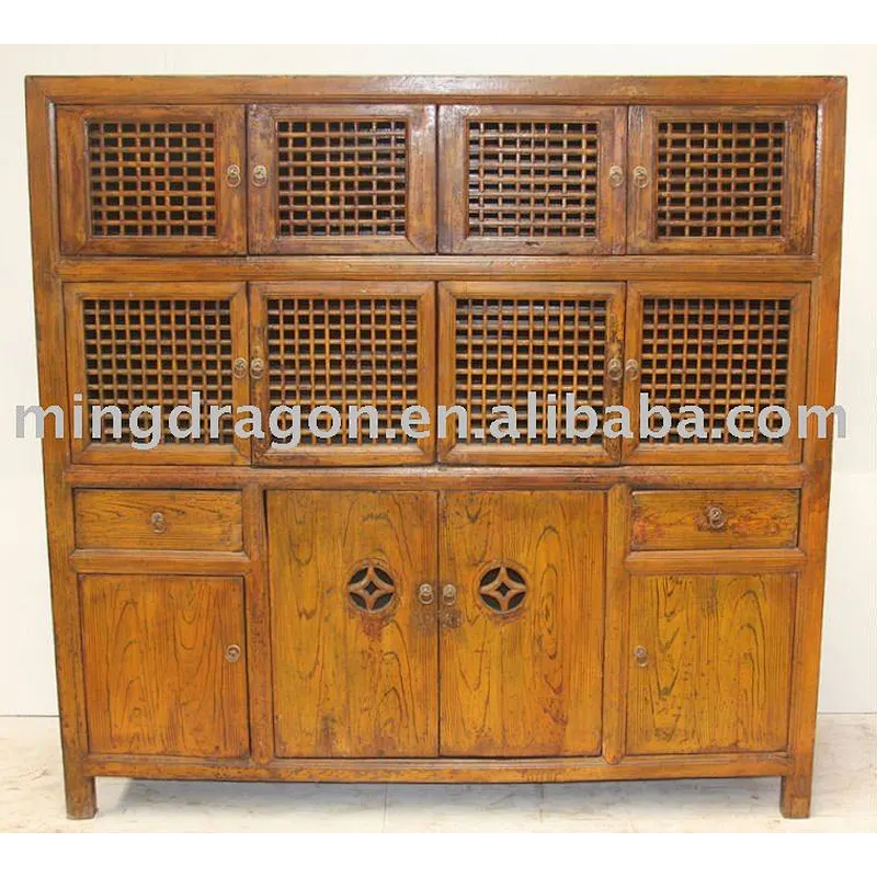 Antique Chinese Solid wood Cupboard Kitchen Cabinet