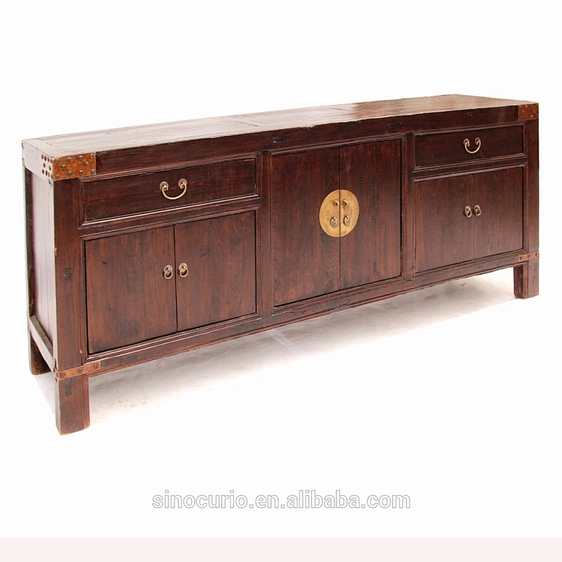 China Asian Antique furniture classic high glossy brown oriental furniture