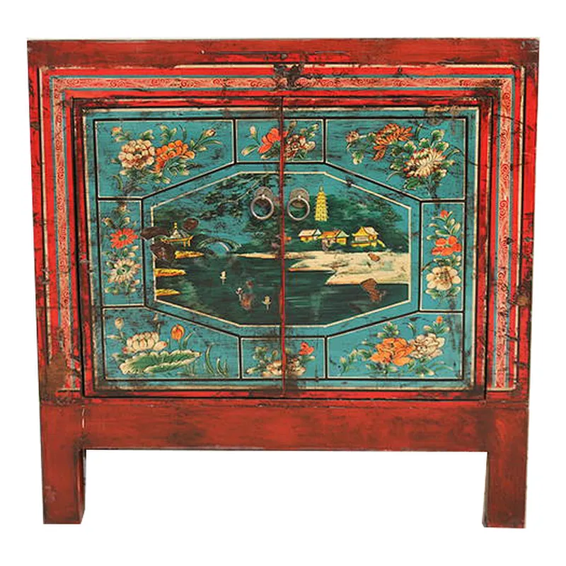 New design chinese bedside cabinet, Chinese antique wedding bedroom furniture