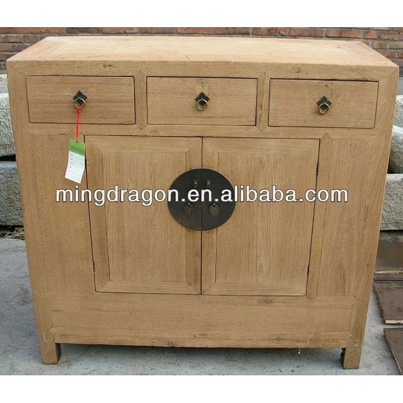 Chinese antique shanxi solid recycled elm wood natural cabinet
