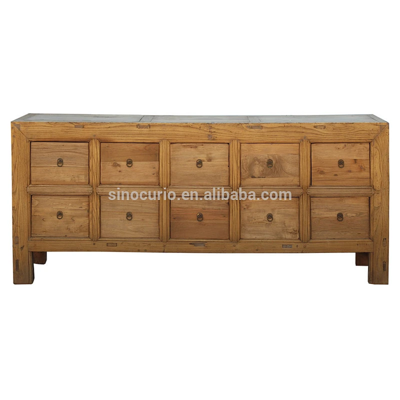 Vintage furniture buffet cabinet Oriental antique living room natural sideboard furniture