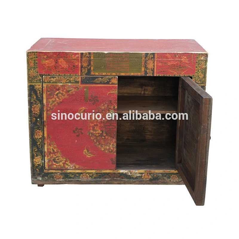 wholesale antique furniture chinese vintage antique original painted storage cabinets
