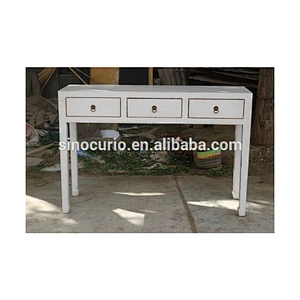 reproduction Chinese white lacquer office boss tables side tables