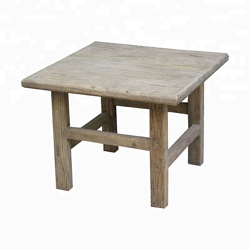Chinese reproduction solid wood elm rustic side table for wholesale