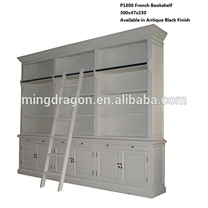 Antique white reclaimed wood bookcase Vintage Industrial Bookcase