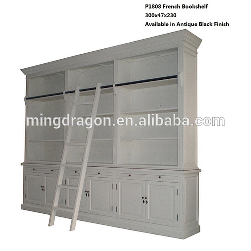Antique white reclaimed wood bookcase Vintage Industrial Bookcase