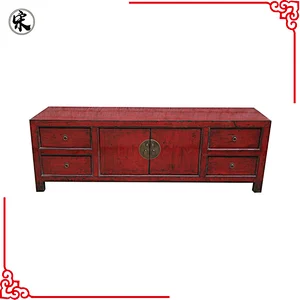 hot sell design antique old wooden TV console stands cabinet
