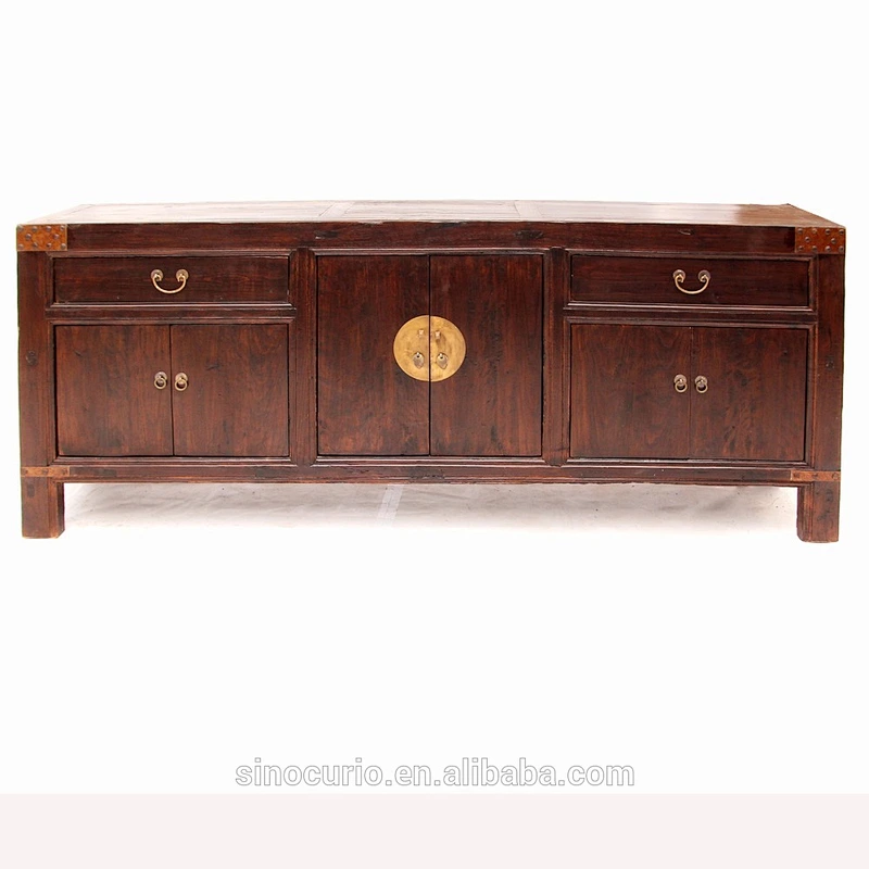 China Asian Antique furniture classic high glossy brown oriental furniture